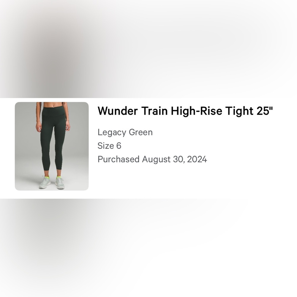 Lululemon Wunder Train High-Rise Leggings - Green size 6